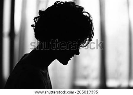 silhouette girl portrait