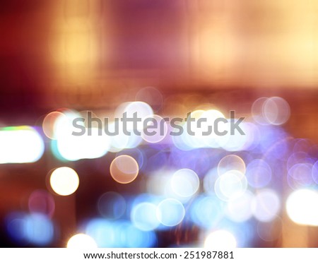 bokeh city lights blurred background effect