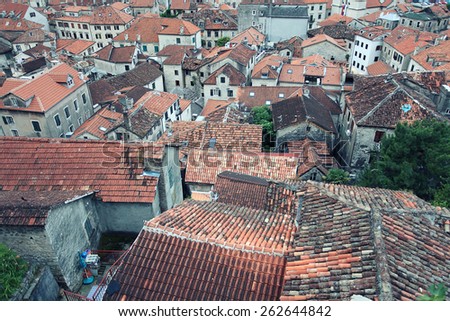 urban landscape in Europe roof mountains