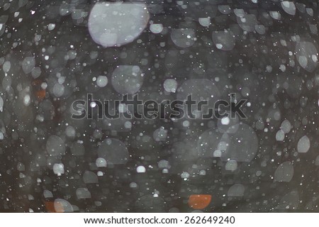 Abstract black white snow texture on black background for overlay