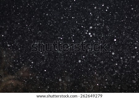 Abstract black white snow texture on black background for overlay
