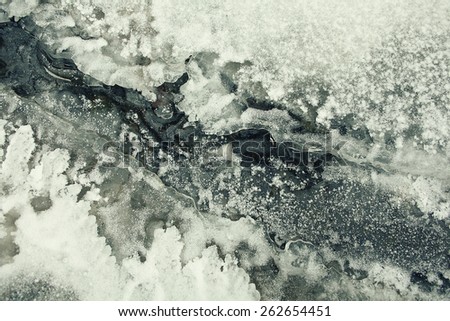 texture snow ice winter thaw