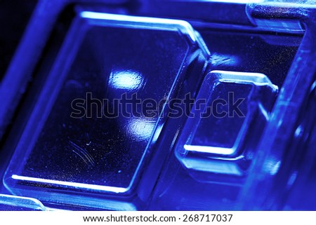 plastic blister pack electronic storage chip background