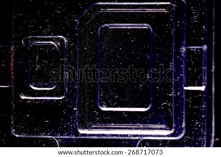 plastic blister pack electronic storage chip background