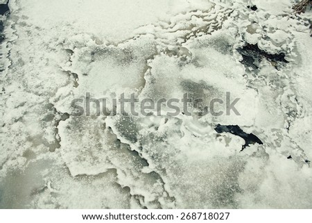 texture snow ice winter thaw
