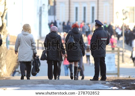 Vologda, RUSSIA Ã¢?? MARCH 10: Russian police officers in policing on March 10, 2014, in Vologda, Russia