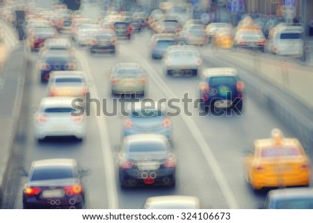 day road city motion blur