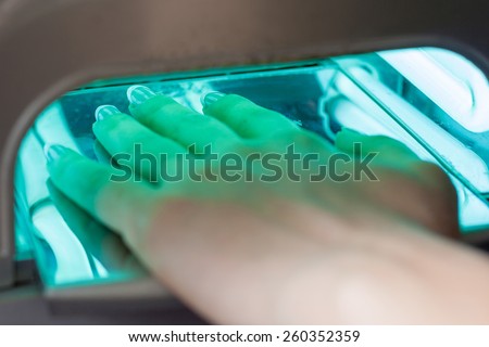 UV lamp for attaching gel nail extensions