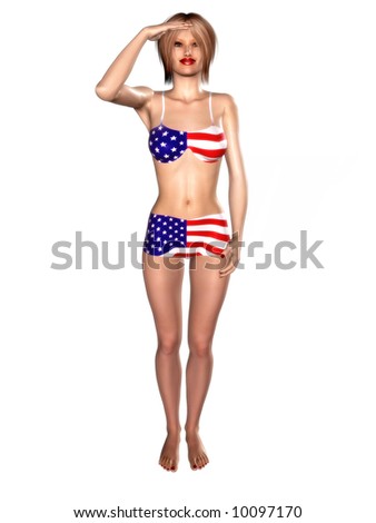 American Flag Swimwear