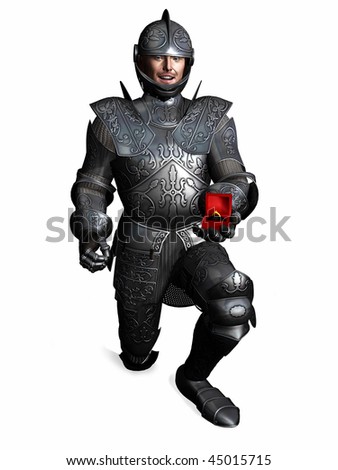 knight armor ring. stock photo : A knight in full