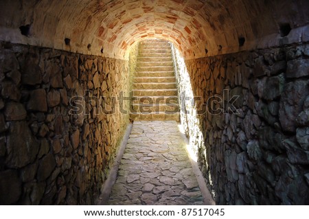 Tunnel toward the white light