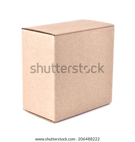 Corrugated cardboard boxes on white