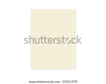 wallpaper binder paper. Isolated blank plotting paper on a 
