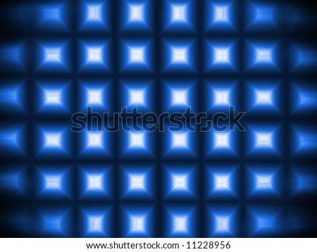 Blue abstract cubes on a black background