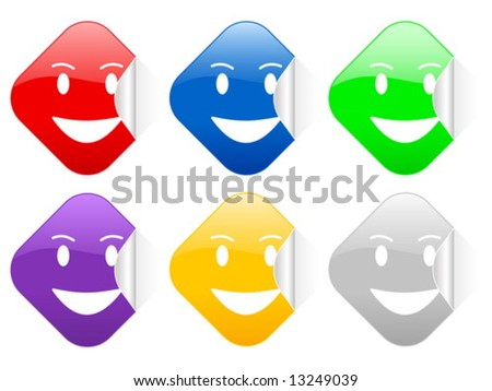laughing face clip art. stock vector : Color laughing