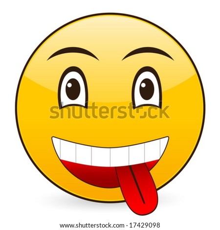 Smile Icon On A White Background. Vector Illustration. - 17429098 