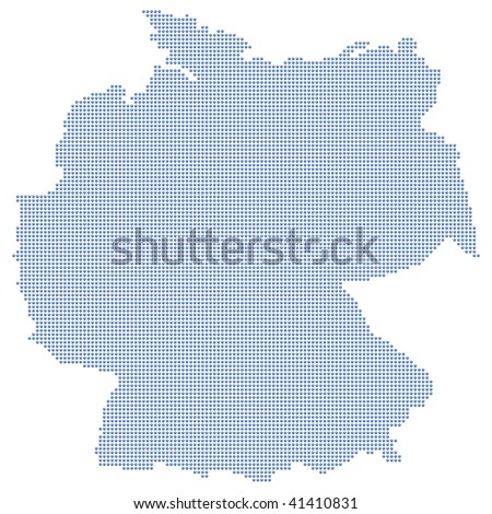 Germany map formed by dots.