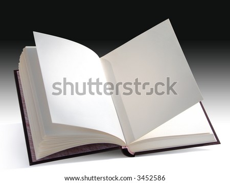 Open blank book isolated with a clipping path. You can insert your own design, text or picture.