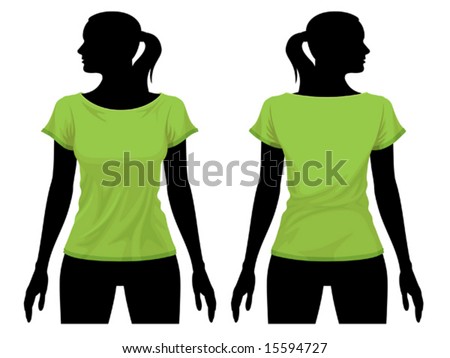 t shirt template vector. stock vector : Women#39;s t-shirt