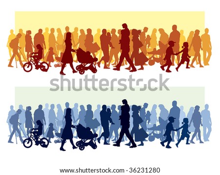 people walking on the street. people walking on a street