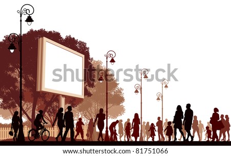 Crowd of people walking on a street Crowd of people walking on a street