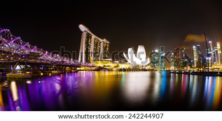 Singapore, Singapore - December 12, 2014: excursion trip to Singapore, Marina Bay Sands