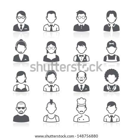 Business People Avatar Icons. Vector Illustration