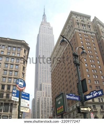NEW YORK - JUNE 16, 2008: Manhattan Skyline with Empire State Building, New York City, USA.