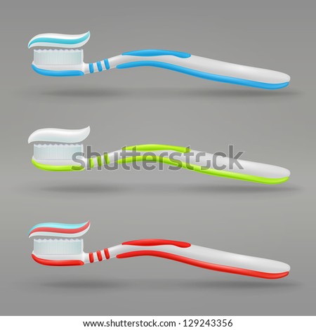 Toothbrush with tooth paste over it eps10 vector illustration clip-art Toothbrush with tooth paste over it eps10 vector illustration clip-art
