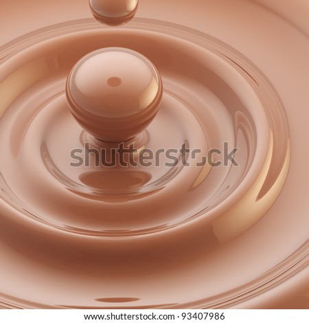 Brown liquid chocolate or cocoa liquid drop background