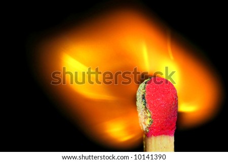 flaming match stick