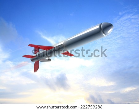 cruise missile sky background
