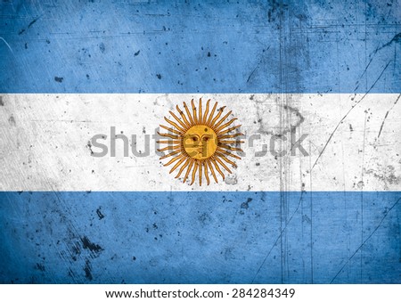 grunge flag of Argentina