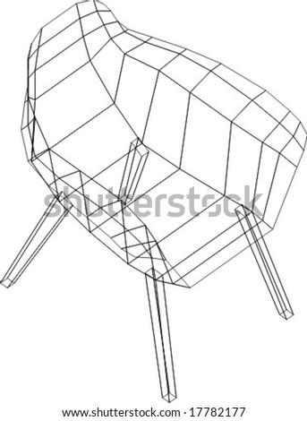 Vectorial Drawing Of A Chair Stock Vector Illustration 17782177