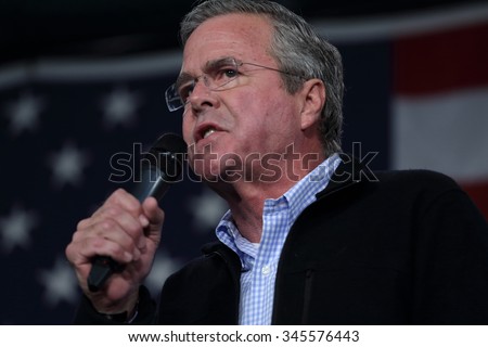 DES MOINES, IOWA - OCTOBER 30, 2015.  Jeb Bush speaks at the Republican Party\'s Growth and Opportunity event.