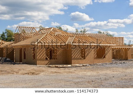 New house under construction - build your dream home.