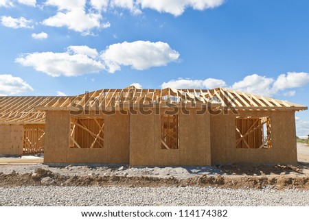 New house under construction - build your dream home.