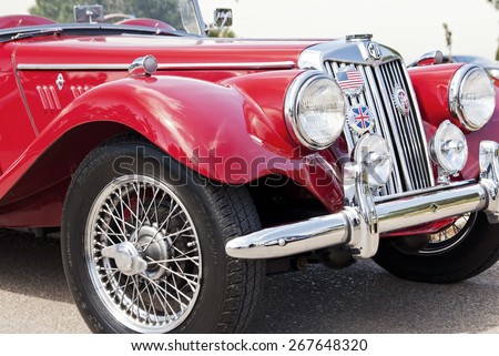 Nazareth - MAR 24: The 2015 Holy land 1000 mile tour on March 24, 2015 in Israel. this was the 1st trip featured 40 classic automobiles.