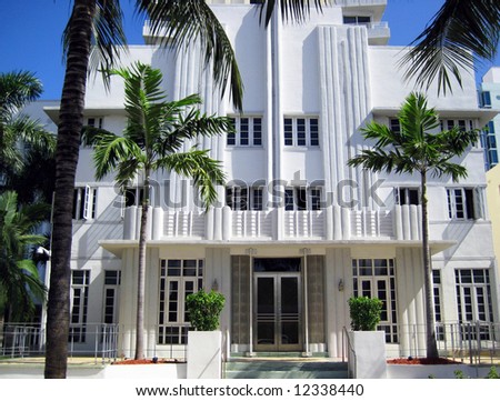 art deco buildings in miami. stock photo : Art Deco