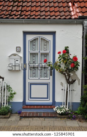 Front door in Friedrichstadt, Germany