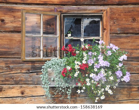 Window at an old farmhouse