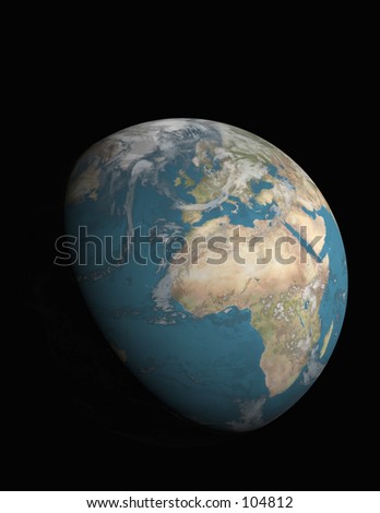stock photo : Europe and Africa as seen from space with the Earth 3/4