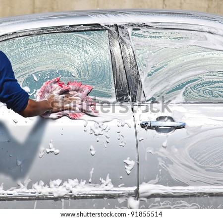 washing car