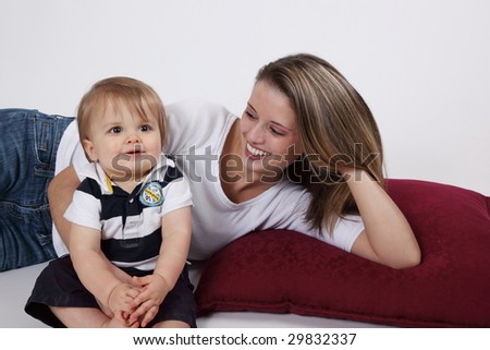 Mother and child pleased to be together