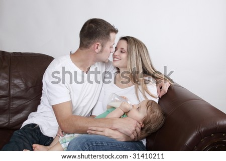 Family in relationship on a couch