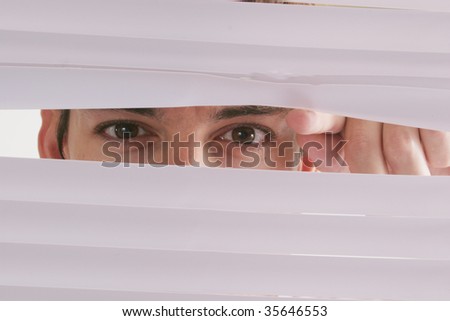 Spying through blinds