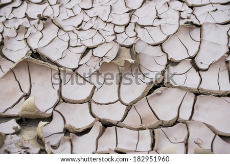 dry mud cracked clay ground