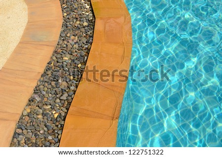 swimming pool and marble floor
