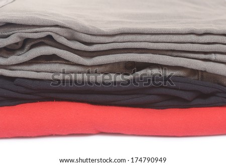 pile of clothes isolated on white background