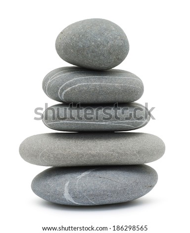 pebble tower isolated on white